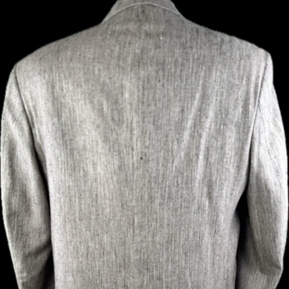 Bill Robinson Beige Men 3 Button Blazer 100 % Silk Size 42 R - Picture 4 of 9